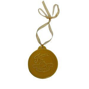 Fiesta 75th Anniversary Christmas ornament Marigold Yellow Dancing Lady Plate